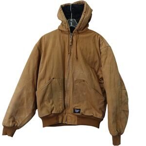Vtg Walls Blizzard Pruf Work Jacket Fleece Lined Distressed Large Tall